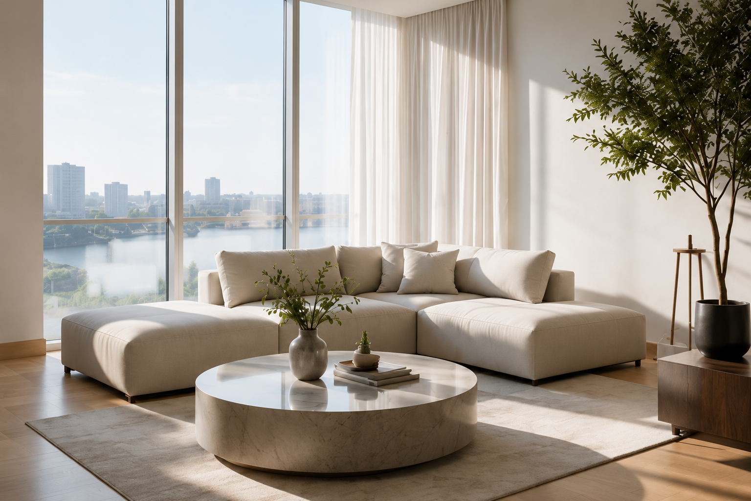 Elegant clean living room